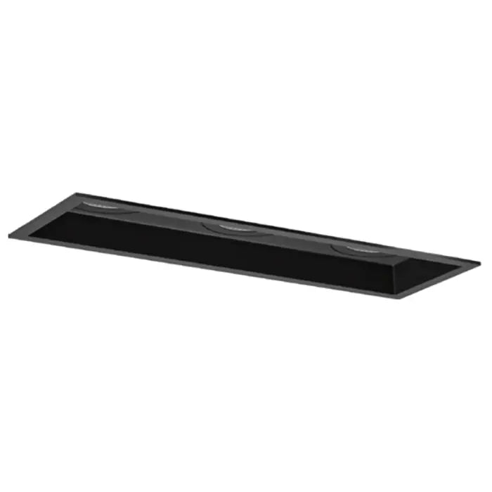 Elco Lighting EKCM218C3BB Koto Multiple Triple Head Trim - Color Finish: Black