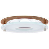 Elco Lighting EL1426CP 4" Chrome Reflector with Suspended Frosted Glass Trim - MR16/LED - GU5.3 Bi-Pin/GU10 - Chrome Reflector/Copper Ring/Frosted Glass