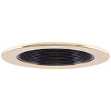 Elco Lighting EL1493BG 4" Low-Voltage Black Baffle With Gold Ring