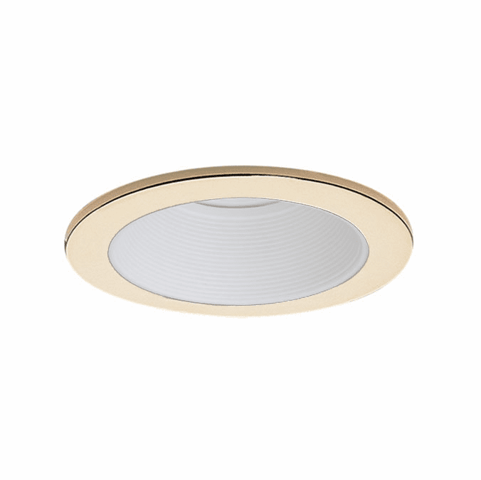 Elco Lighting EL993WG 4" Phenolic Baffle With Metal Ring - Mini White Baffle With Gold Ring