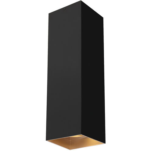 Visual Comfort Modern Collection 700FMEXO1820BG-LED930 Sean Lavin Exo 5.2 Inch Matte Black Shade-Gold Haze Reflector Flush Mount LED 14W 3000K 20 Degree