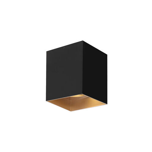 Visual Comfort Modern Collection 700FMEXO640BG-LED935 Sean Lavin Exo 5.2 Inch Matte Black-Gold Haze Flush Mount 14W LED 90 CRI 3500K 40°