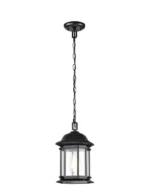 Nuvo 60-6117 12-in Hopkins Outdoor Hanging Lantern Fixture w/o Bulb, Voltage 120V, Matte Black