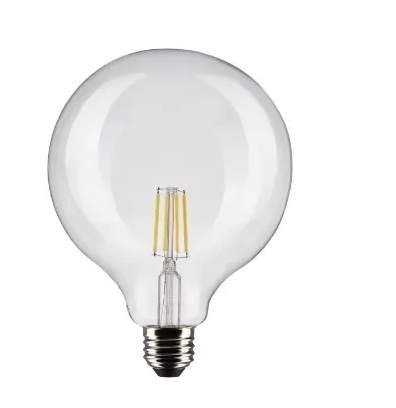 SATCO S21248 LED G40 Bulb, Dimmable, E26, Wattage 4W, Lumens 350 lm, Voltage 120V, Color Temperature 2700K, Clear