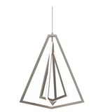 AFX Lighting GNAP27L30D1SN Gianna 27  Inch LED Pendant In Satin Nickel With White Acrylic Diffuser