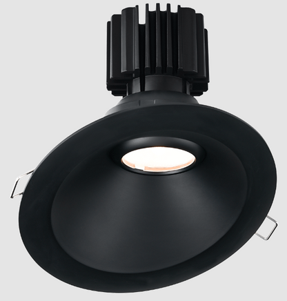Lotus LED Lights L3G-RSW-BK-RS36-3K95 Tangra 3″ Gimbal Round Sloped Wide Black Trim, Reflector Semi Frosted Glass, Beam Angle 36°, Color Temperature 30K, CRI95