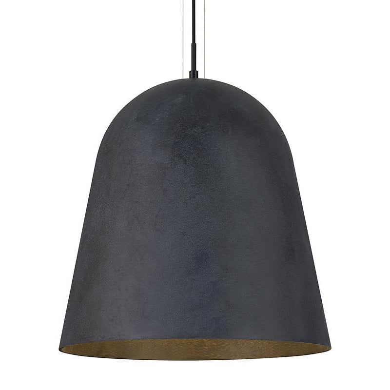 Visual Comfort Architectural 700TDFETPE-LED930 Modern Fett 1-lt 18" Line Voltage LED Pendant Ceiling Light - 120V - CCT:3000K - Finish: Weathered Zinc