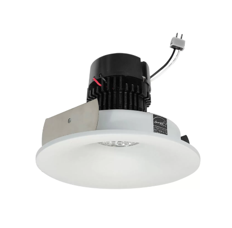 NORA Lighting NPRLV-4RNBCDXWW 4" Pearl Low Voltage LED Round Bullnose Retrofit, Lumens 950lm, Wattage 11W, Color Temperature Comfort Dim, White Finish