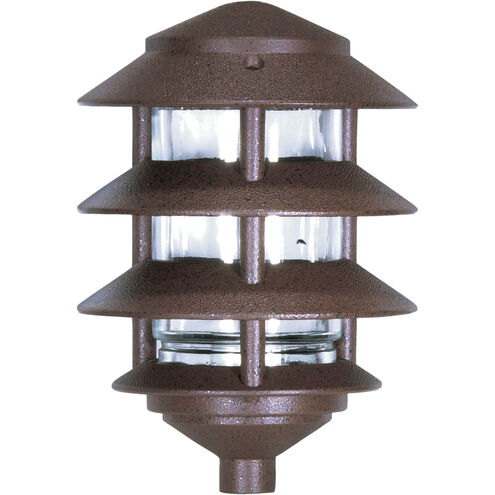 Nuvo SF76-633 1 Light, 9" Pathway Light, 3 Louver Small Hood, Old Bronze Finish
