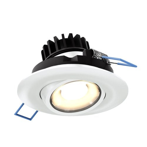 DALS Lighting LEDDOWNG4-CC-WH 4" Scope LED Recessed Gimbal, Wattage 8W,  Multi-Color Temperature, Lumens 600Lm, Voltage 120V, White Finish