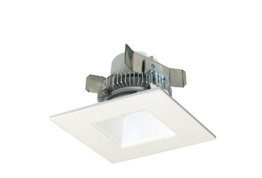 Nora Lighting NLCBC2-45640WW/10EM 4" Cobalt Click LED Retrofit, Square Reflector, White Reflector / White Flange, Lumens 1000lm, Wattage 12W, Color Temperature 4000K, Pre-Wired for Emergency