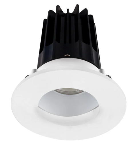 Lotus LED Lights LED-2-S8W2-3018K-2RRAK-2RWW 2 inch Recessed Downlight LED, Wattage 8W, Color Temperature Dim to Warm 3000-1800K, Lumens 600 lm, 38° Beam Angle, Alzak Reflector, Round Wall Wash Trim