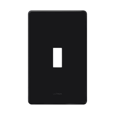 Lutron FG-1-BL Fassada 1-Gang Traditional Wall Plate - Finish: Matte - Color: Black