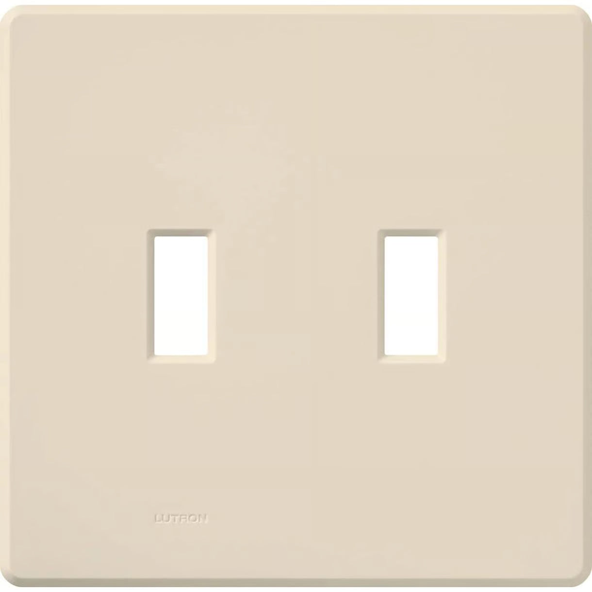 Lutron FG-2-LA Fassada 2 Gang Wall Plate for Traditional Style Dimmers or Switches - Color: Light Almond
