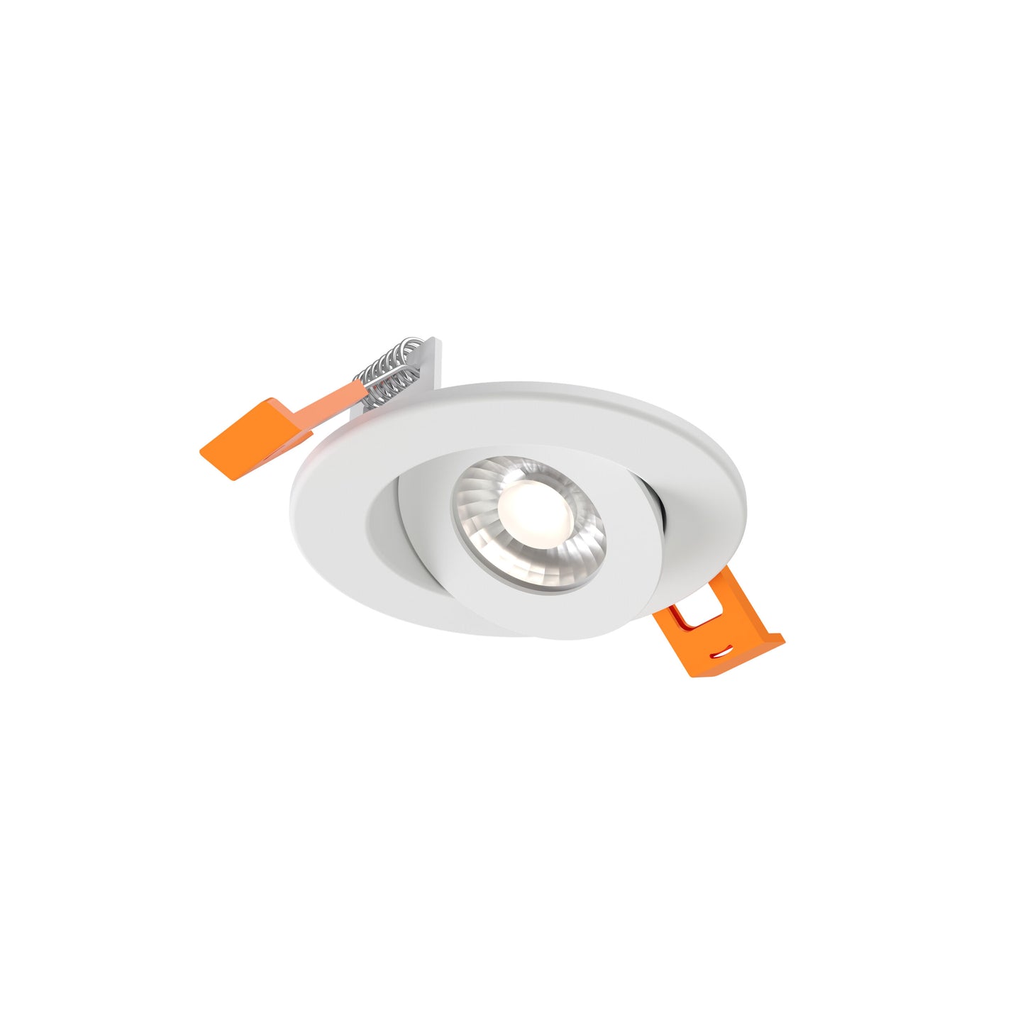 DALS Lighting FGM2-CDW-WH 2″ Flat Round Gimbal Recessed Down Light - 120V - CCT: 5CCT + 3000K – 2200K - Finish: White