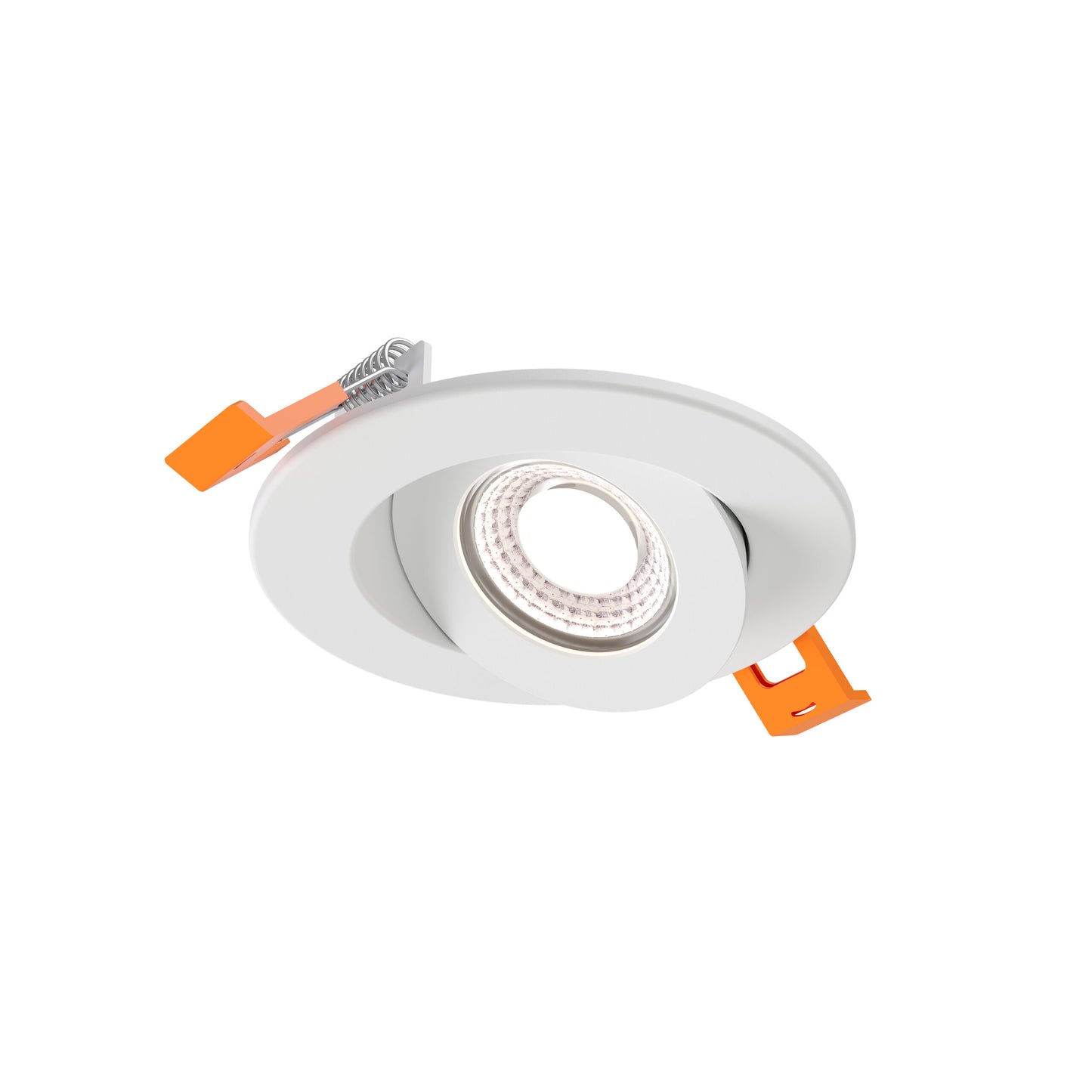 DALS Lighting FGM3-CDW-WH 3″ Flat Round Gimbal Recessed Downlight - 120V - CCT: 5CCT + 3000K – 2200K - Finish: White