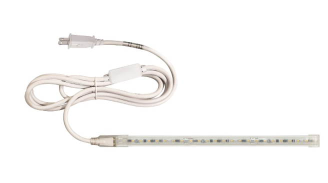 Nora Lighting NUTP13-W3-12-930/CPSP Custom Cut 3-ft Continuous LED Tape Light 330lm / 3.6W per foot with Mounting Clips and 8' Cord & Plug with Surge Protector, Voltage 120V, Color Temperature 3000k