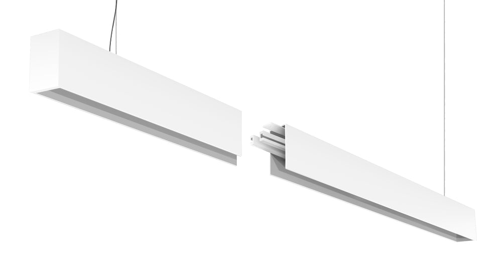 Eurofase Lighting F55840WSUSEXT 8' LED Linear Suspension Mount Extension Kit, 2"Wide, Color Temperature 4000K, White Finish