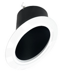 Nora Lighting NTM-616/45B 6" Super Sloped Reflector Trim, Black Reflector / White Flange