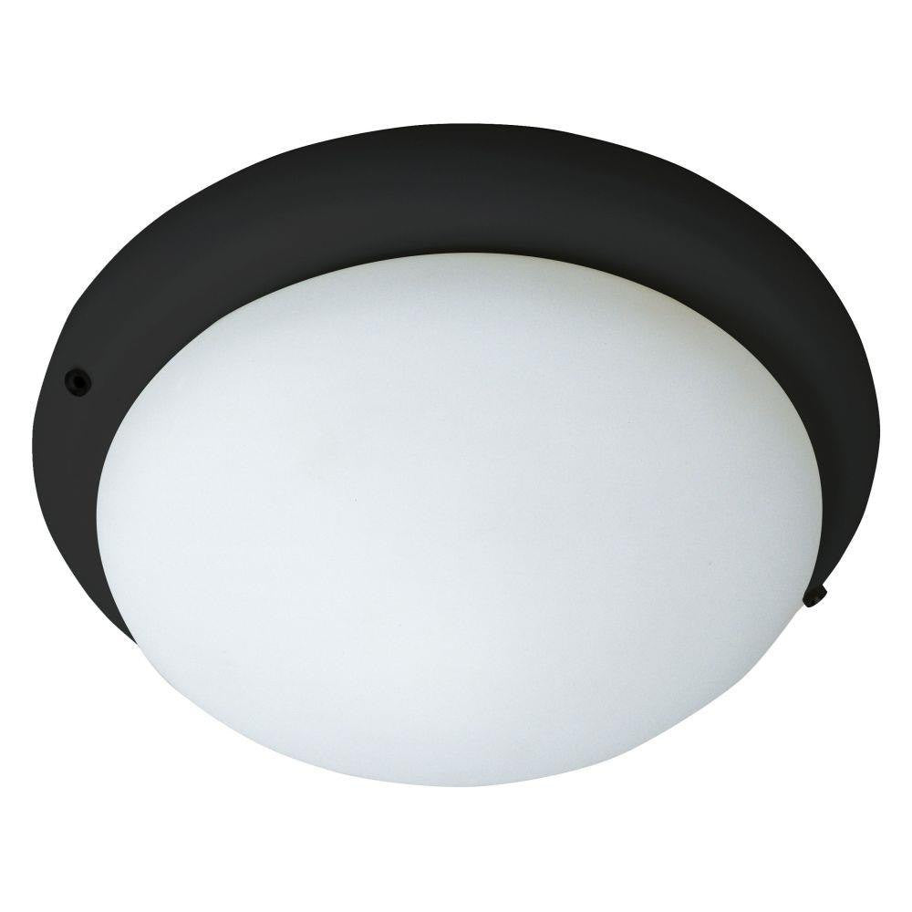 Maxim Lighting FKT206BK Fan Light Kits 1 Light Black Ceiling Fan Light Kit with Satin White Glass Shade