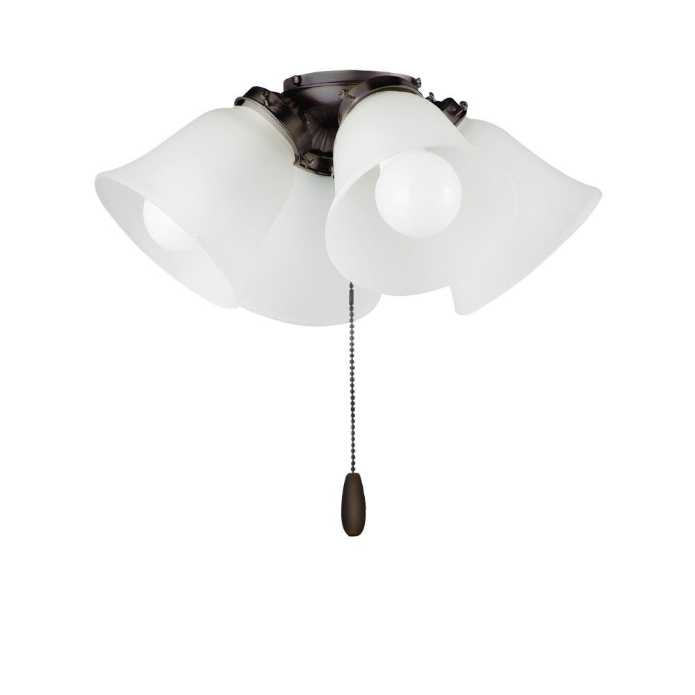 Maxim Lighting FKT210FTSN Basic Max 4 Light 15 inch Satin Nickel Ceiling Fan Light Kit