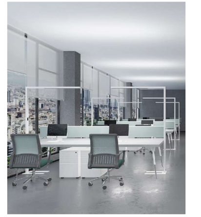 Westgate OFL-R-80W-UD-HCL-PST-WH Office Floor Linear Human Centric Light , 80W , 8000LM, 27K-50K in White Finish