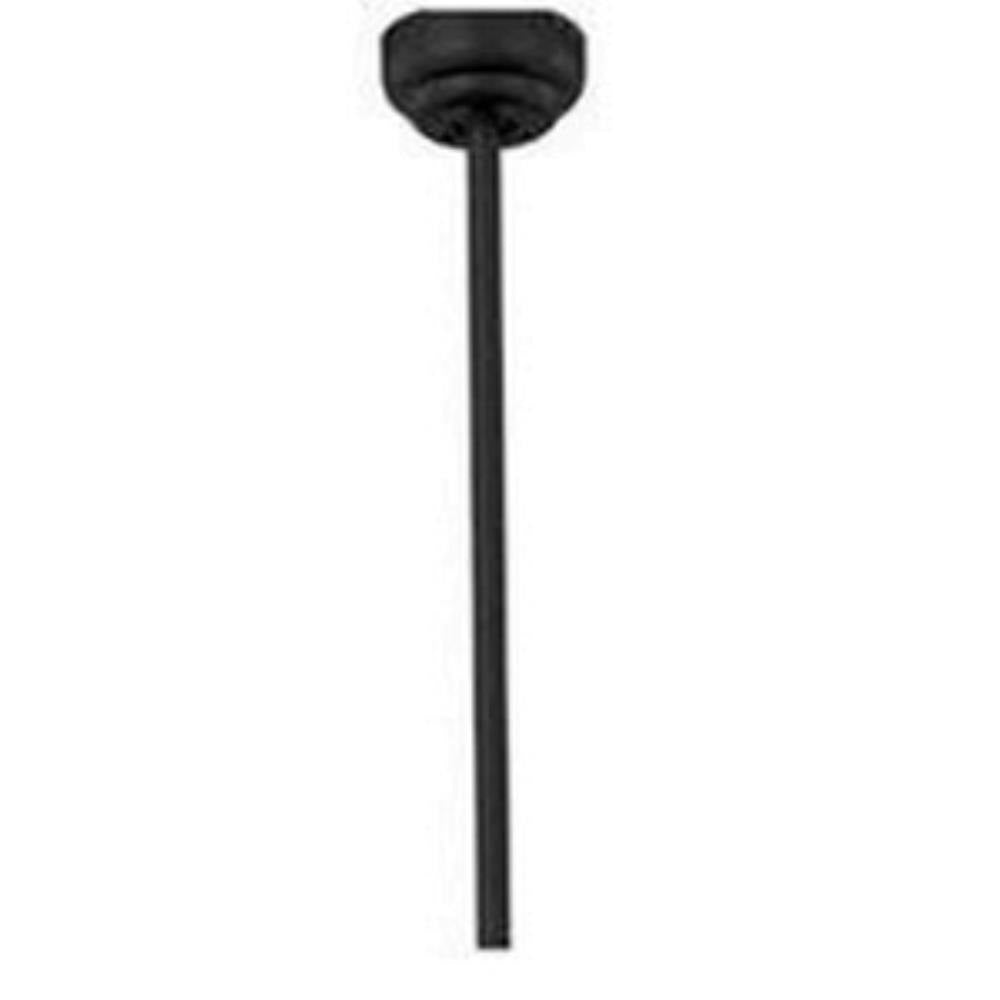 Maxim Lighting FRD12BK Basic Max 12 Inch Black Extension Rod Fan Accessory Installed View