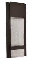 Westgate LRS-SG1-MCT-ORB 14in Seeded Glass Wall Sconces, Voltage 120V, Multi-Color Temperature, Wattage 12W, Lumens 1200LM, Oil-Rubbed Bronze Finish