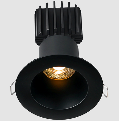 Lotus LED Lights L3F-RDW-BK-RS36-5C95 Tangra 3″ Fixed Round Deep Regressed Wide Black Trim, Reflector Semi Frosted Glass, Beam Angle 36°, Multi-Color Temperature, CRI95