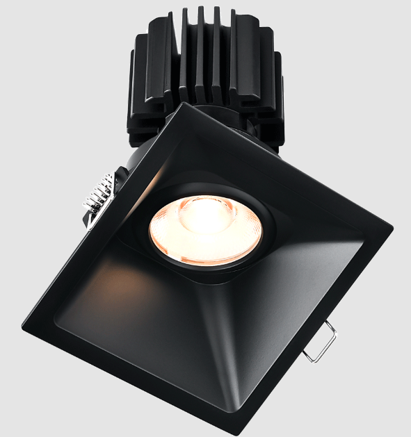 Lotus LED Lights L3G-SST-BK-RC20-5C98 Tangra 3″ Square Surface/Trim – 5CCT – 20° Beam – Black Trim – Clear Glass Reflector – CRI 98