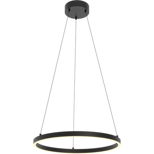 AFX Lighting GLOP24L30D1BK Glo Black 24-Inch Two-Light Integrated LED Pendant