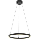 AFX Lighting GLOP24L30D1BK Glo Black 24-Inch Two-Light Integrated LED Pendant