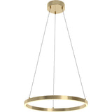 AFX Lighting GLOP24L30D1SB Glo Satin Brass 24-Inch Two-Light Integrated LED Pendant