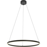 AFX Lighting GLOP36L30D1BK Glo Black 36-Inch Two-Light Integrated LED Pendant