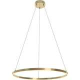 AFX Lighting GLOP36L30D1SB Glo Satin Brass 36-Inch Two-Light Integrated LED Pendant