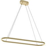 AFX Lighting GLOP4812L30D1SB Glo Satin Brass 1 Light 48 inch  Linear Pendant Ceiling Light