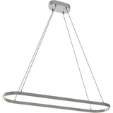 AFX Lighting GLOP4812L30D1SN Glo Satin Nickel 1 Light 48 inch  Linear Pendant Ceiling Light