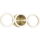 AFX Lighting GLOS0514L30D1SB 14-in 15W Glo Wall Sconce, 600 lm, 120V, 3000K, Satin Brass