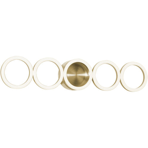 AFX Lighting GLOV2405L30D1SB 24-in 25W Glo Vanity Light, 1000 lm, 120V, 3000K, Satin Brass