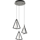 AFX Lighting GNAP15L30D1BKRND3 15-in 60W Gianna Pendant Light, Round, 3-Light, 120V, 3000K, Black