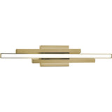 AFX Lighting IDRV2405LAJUDSB 24-in 22W Indra Vanity Light, 1625 lm, 120V-277V, CCT Select, Satin Brass