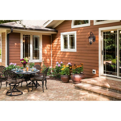 Maxim Lighting 3460CDSE Knob Hill DC Outdoor Post Mount Light - Lifestyle Patio View