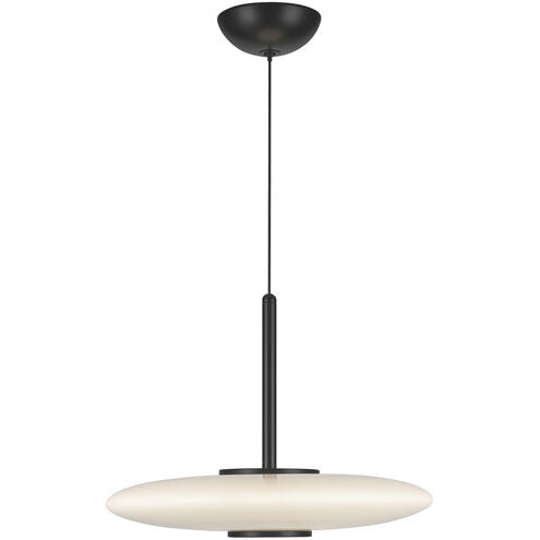 Kuzco Lighting PD37018-BK/GO-3WCCT-UNV Kyoto LED 17.75 inch Pendant Ceiling Light in Opal Glass Black Finish