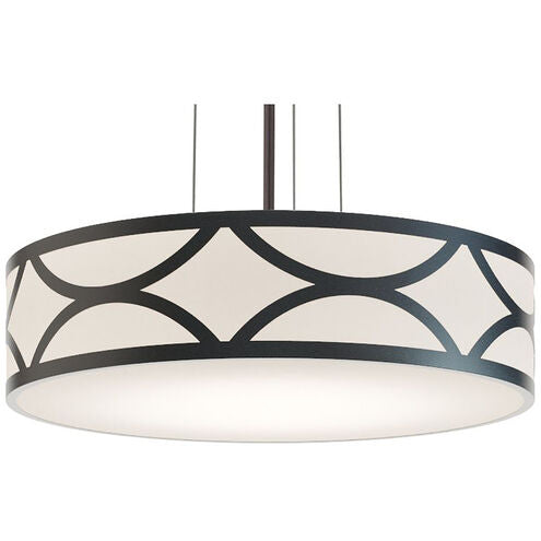 AFX Lighting  LAKP20MBBK 20-in 25W Lake Pendant Light, 3-Light, E26, 120V, Black