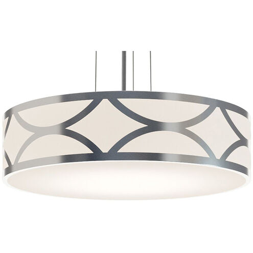 AFX Lighting  LAKP24LAJUDNP 24-in 42W Lake Pendant Light, 3200 lm, 120V-277V, CCT Select, Painted Nickel