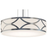 AFX Lighting  LAKP24LAJUDNP 24-in 42W Lake Pendant Light, 3200 lm, 120V-277V, CCT Select, Painted Nickel