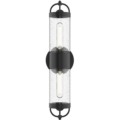 Alora Mood EW461102BKCB Lancaster 2 Light 21.13 inch Textured Black Outdoor Wall Light