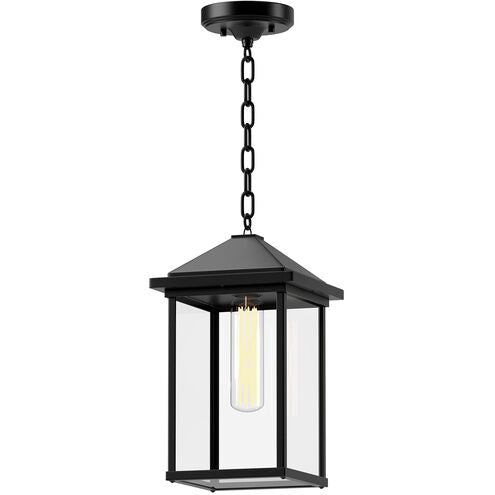 Alora Mood EP552009BKCL Larchmont 1 Light 7.88 inch Textured Black Exterior Pendant