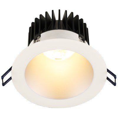 Lotus LED Lights LD4R-50K-4R-SR-WT 4" Round Deep Regressed LED Downlight - 15W - 5000K - 1,400 Lumens - Silver Reflector - White Trim - 120V