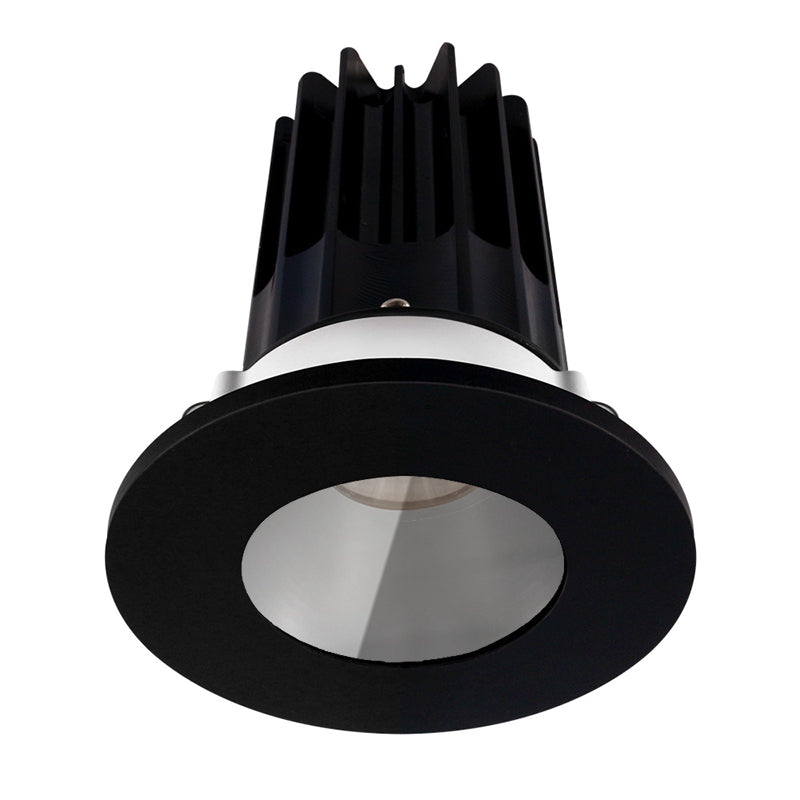 Lotus LED Lights LED-2-S15W-3018K-2RRCH-2RST-BK-60D 2" High Output Round Recessed LED Designer Series Downlight  – 15W – Dim to Warm 30-18K– 800  lm – 60° Beam Angle – 90+ CRI – Chrome Reflector – Black Shower  Trim